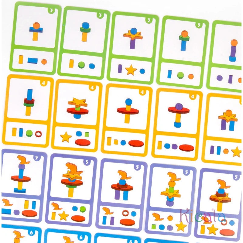 Montessori Game Wooden Board Game Tangle Puzzle Game for Two Players Hand-Eye Coordination with Chopsticks Balance Challenge Gif