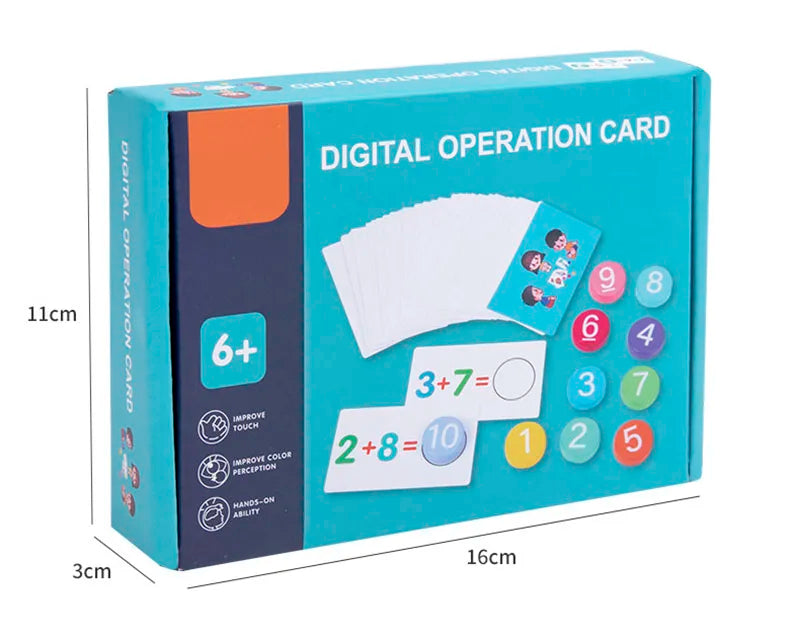Children's Wooden Number Board Cognitive Matching Addition Subtraction Operation Montessori Logical Thinking Training Math Toys