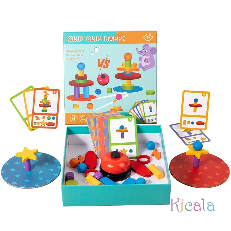 Montessori Game Wooden Board Game Tangle Puzzle Game for Two Players Hand-Eye Coordination with Chopsticks Balance Challenge Gif