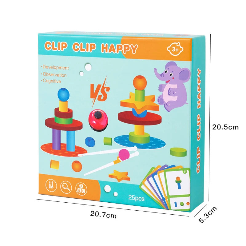 Montessori Game Wooden Board Game Tangle Puzzle Game for Two Players Hand-Eye Coordination with Chopsticks Balance Challenge Gif