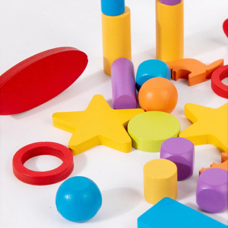 Montessori Game Wooden Board Game Tangle Puzzle Game for Two Players Hand-Eye Coordination with Chopsticks Balance Challenge Gif