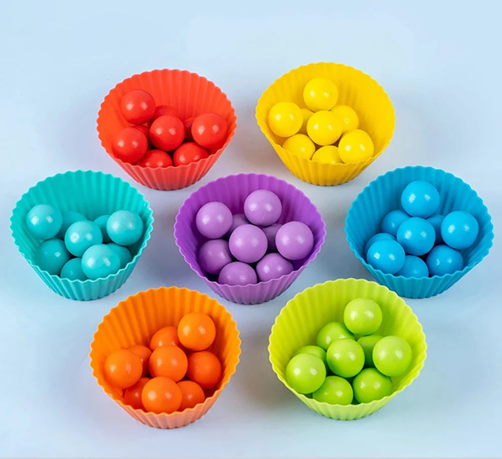 Montessori Math Counting Sorting Toy Clip Beads Matching Games Fine Motor Skills Number Color Sensory Educational Toys For Child